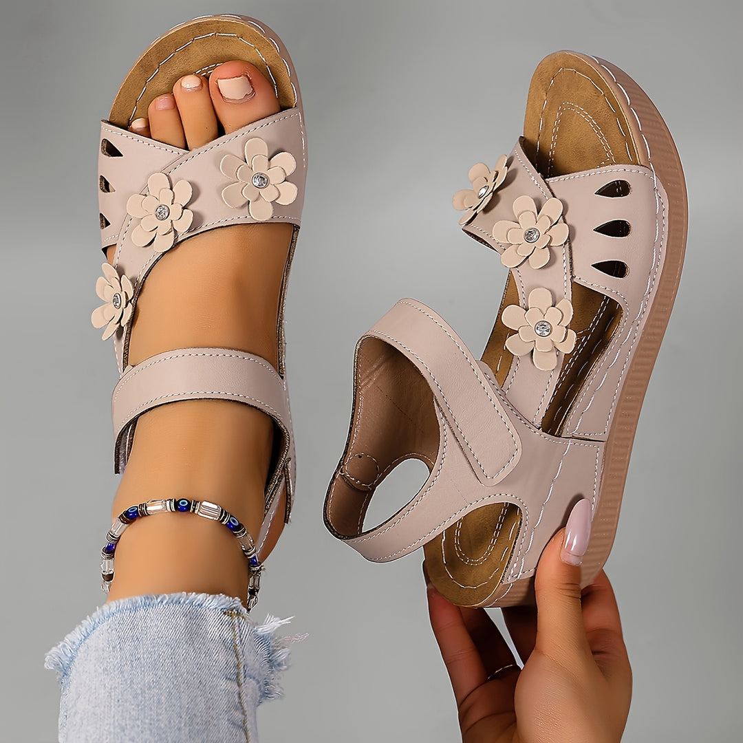 Women's Summer Floral Sandals–Comfortable Wedge Summer Shoes