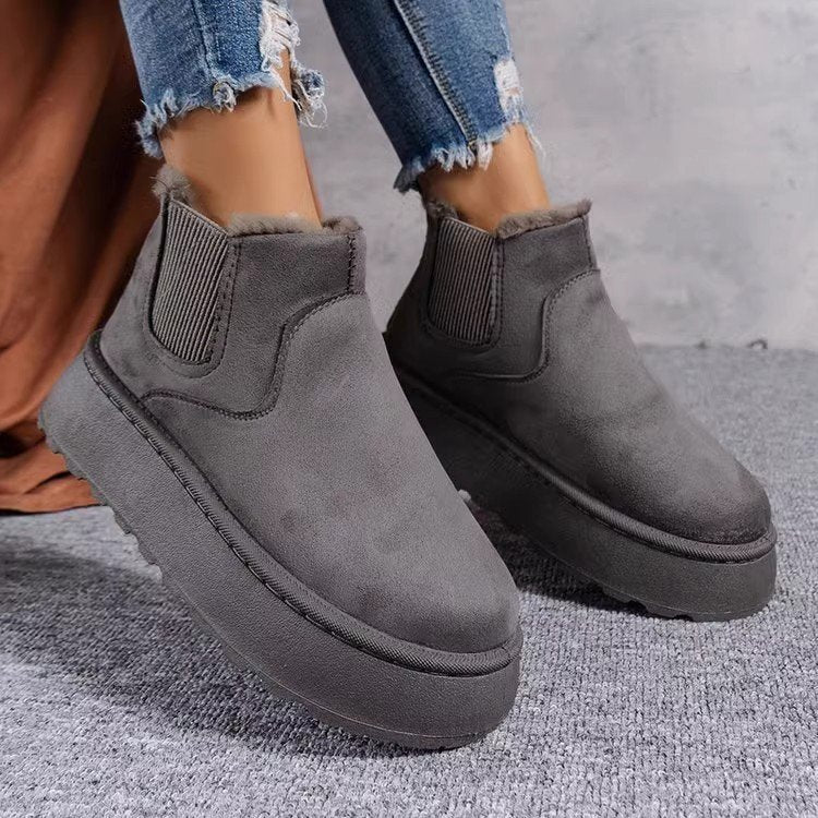 Women's Warm Thick-Sole Boots – Comfortable Non-Slip Winter Footwear