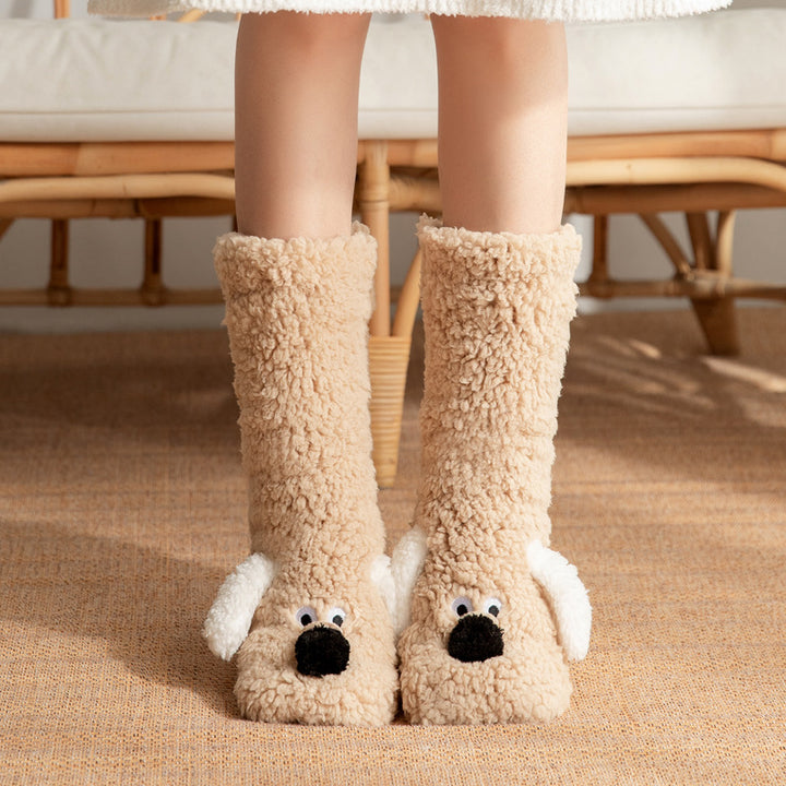 Women's Warm Winter Slipper Socks – Soft Fuzzy Lining & Non-Slip Sole
