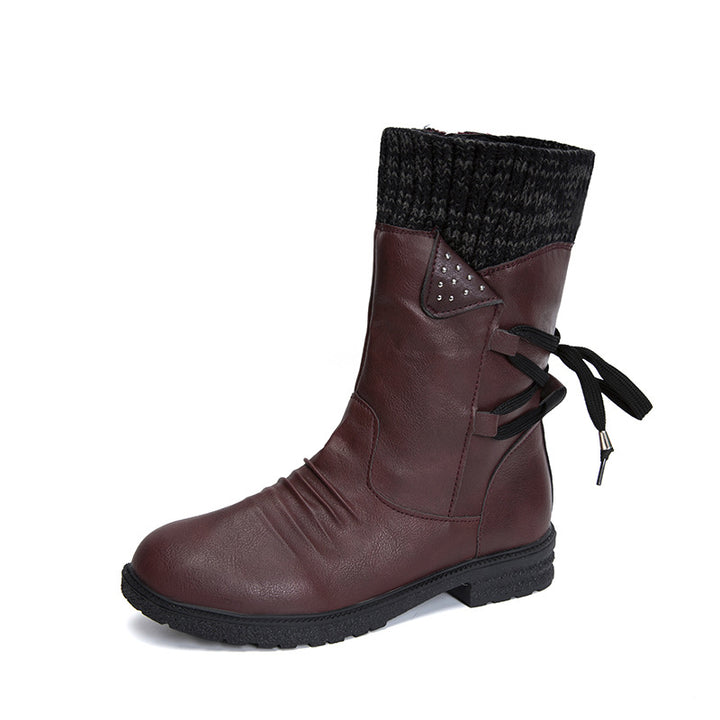 Women's Vintage Mid-Calf Boots – Comfortable Outdoor Boots with Non-Slip Sole