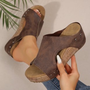 Women's Retro Wedge Sandals – Comfortable Summer Shoes