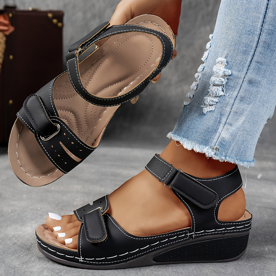 Women's Comfortable Wedge Sandals – Breathable Open-Toe Summer Shoes