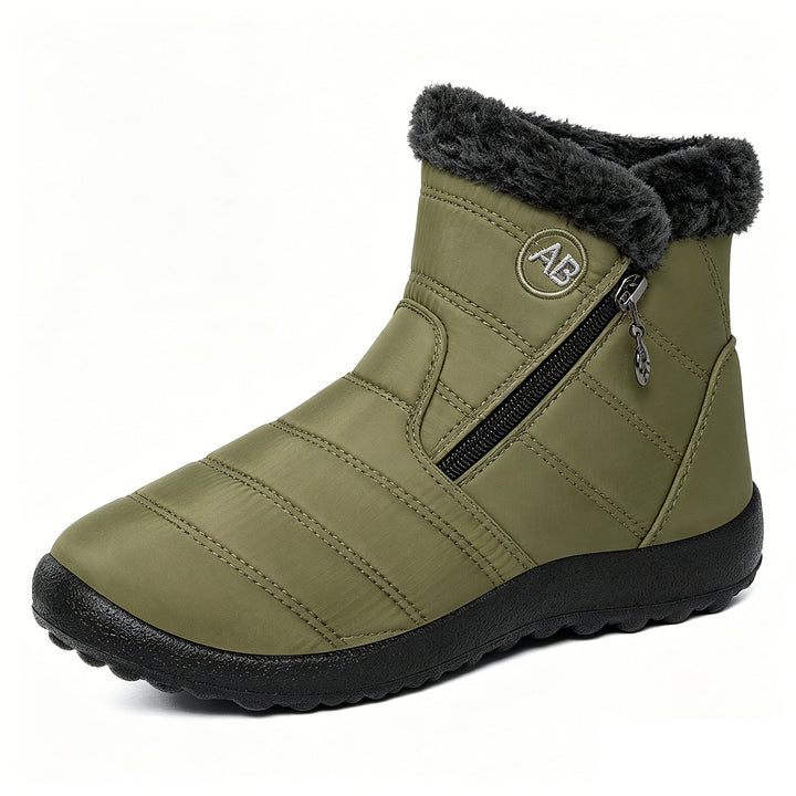 Women's Warm Winter Ankle Boots – Waterproof, Non-Slip Boots with Soft Fuzzy Collar
