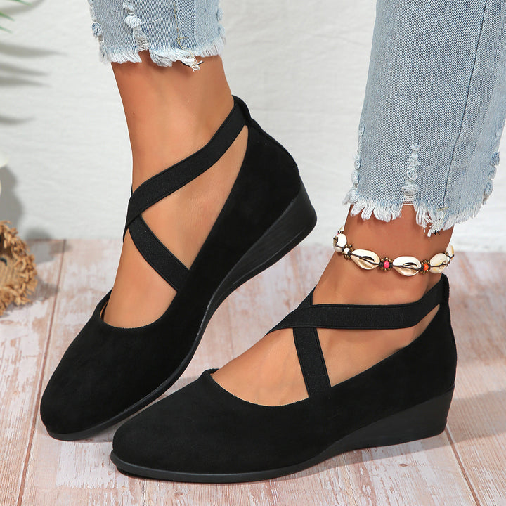 Women's Platform Wedge Walking Shoes – Easy Fit for Travel & Daily Wear