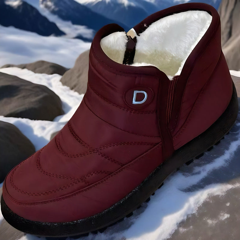 Women's Insulated Short Snow Boots – Waterproof, Non-Slip, and Extra Warm