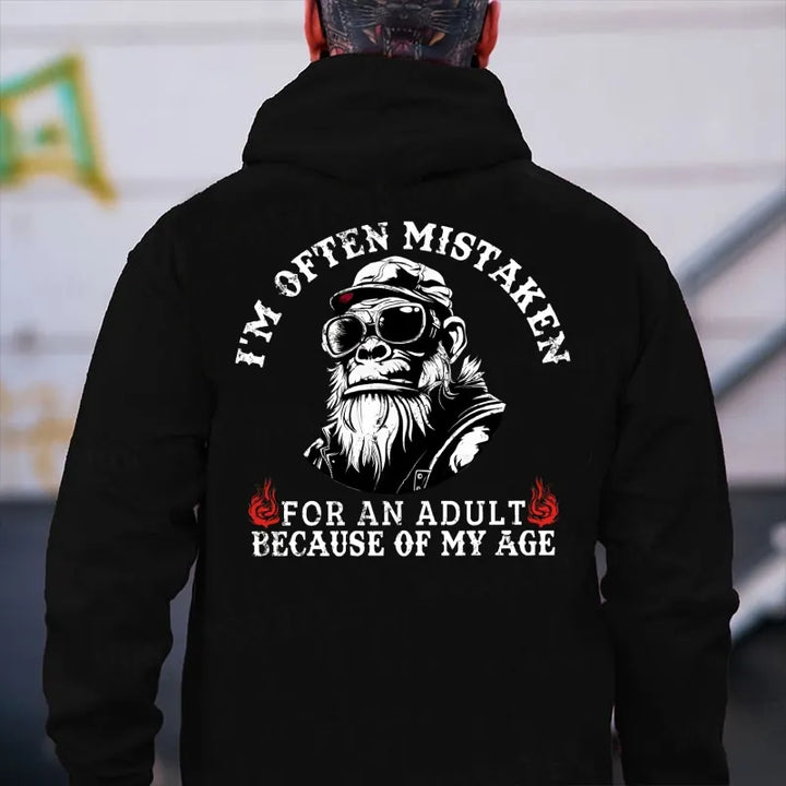 I'm Offen Mistaken For An Adult Because Of My Age Monkey Hoodies
