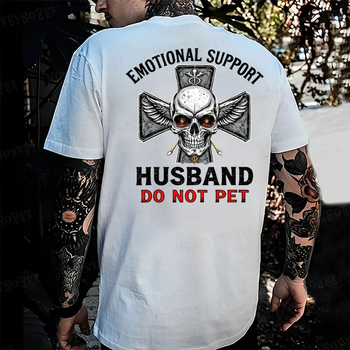 Emotional Support Husband Do Not Pet Monkey T-shirt