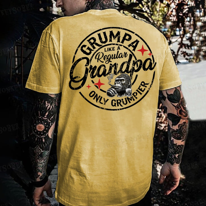 Grumpa Like A Regular Grandpa Only Grumpier Monkey T-shirt