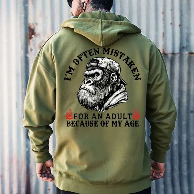 I'm Offen Mistaken For An Adult Because Of My Age Monkey Hoodies