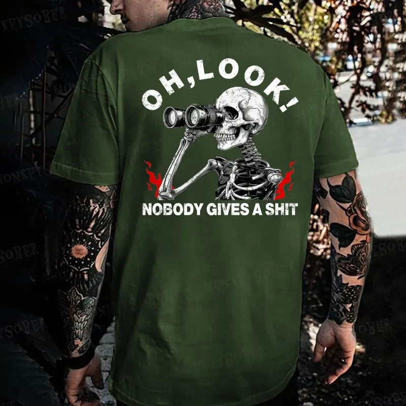Oh, Look! Nobody Gives A Shit  Monkey T-shirt