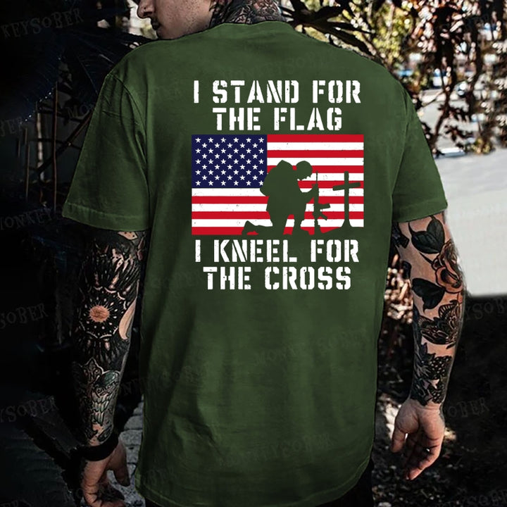 Stand For The Flag Kneel For The Cross Monkey T-shirt