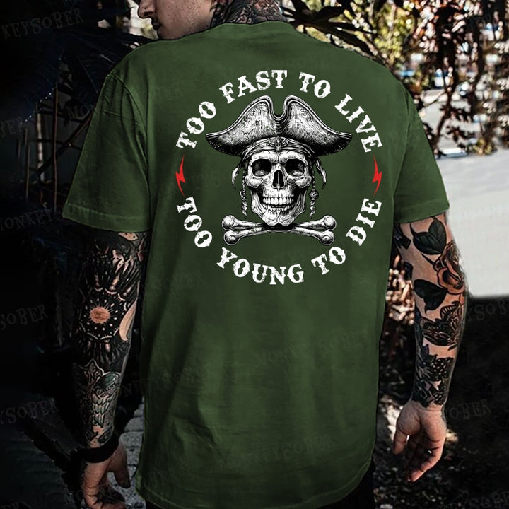 Too Fast To Live Too Young To Die Monkey T-shirt