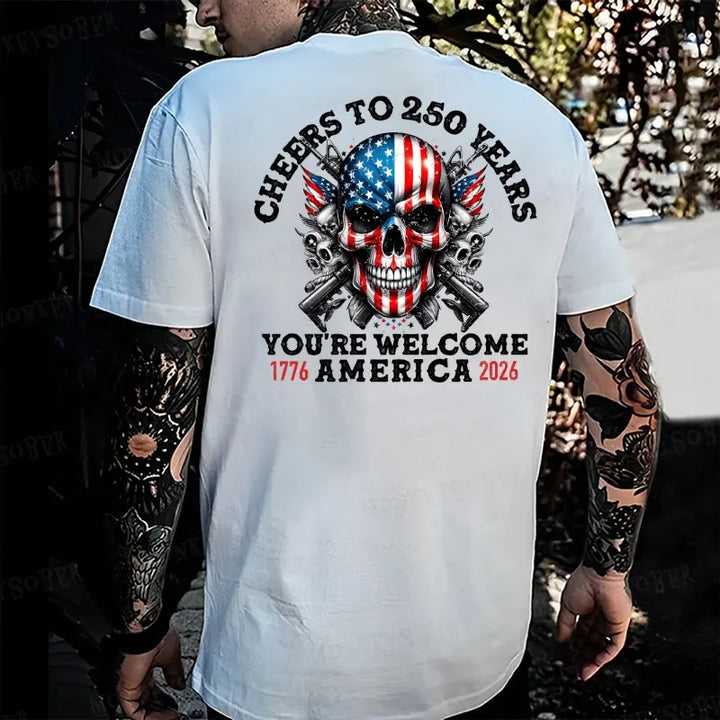 Cheers To 250 Years You're Welcome America 1776-2026 Monkey T-shirt