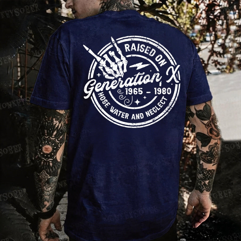 Raised On Generation X 1965 – 1980 Hose Water And Neglect Monkey T-shirt