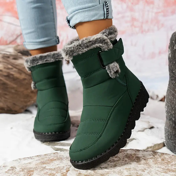 Women's Winter Fur-Lined Snow Boots – Warm, Waterproof & Non-Slip Ankle Boots for Cold Weather