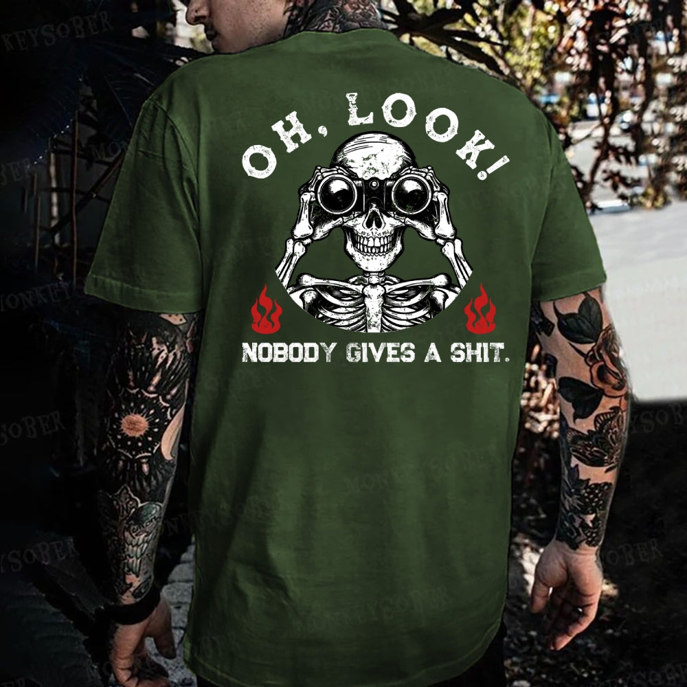 Oh Look Nobody Gives A Shit Monkey T-shirt