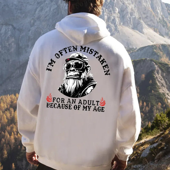 I'm Offen Mistaken For An Adult Because Of My Age Monkey Hoodies
