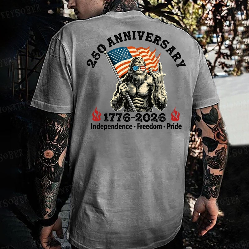 250 Anniversary 1776-2026 Independence Freedom Pride Monkey T-shirt
