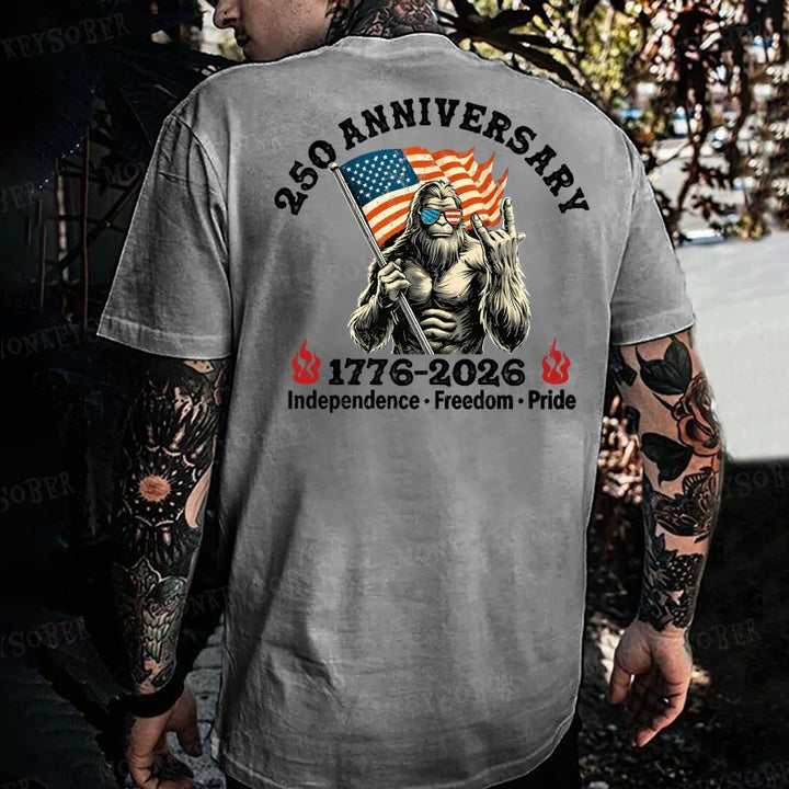 250 Anniversary 1776-2026 Independence Freedom Pride Monkey T-shirt