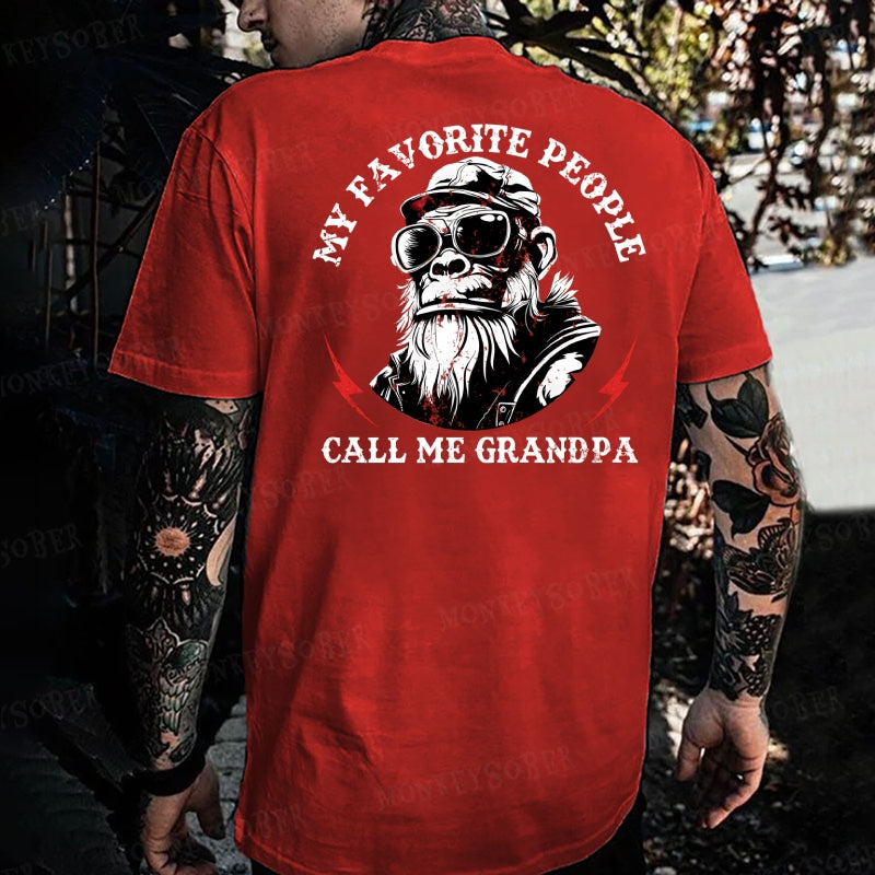 My Favorite People Call Me Grandpa Monkey T-shirt
