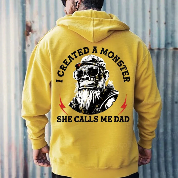 I Created A Monster She Calls Me Dad Hoodies