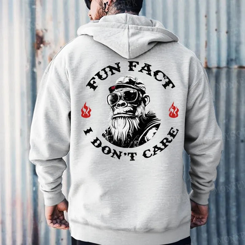 Fun Fact I don't Care Funny Hoodies
