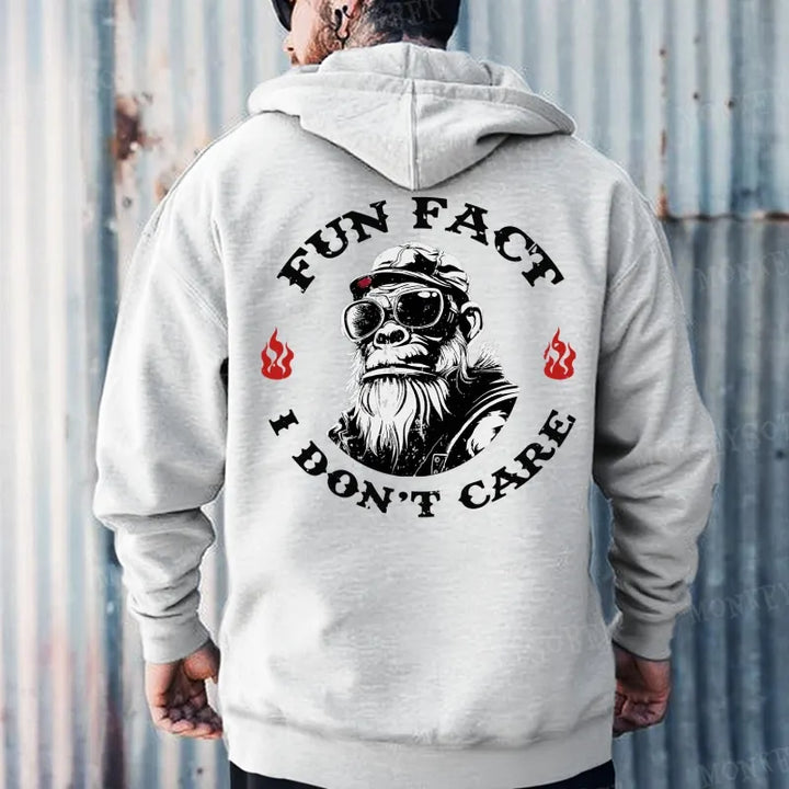 Fun Fact I don't Care Funny Hoodies