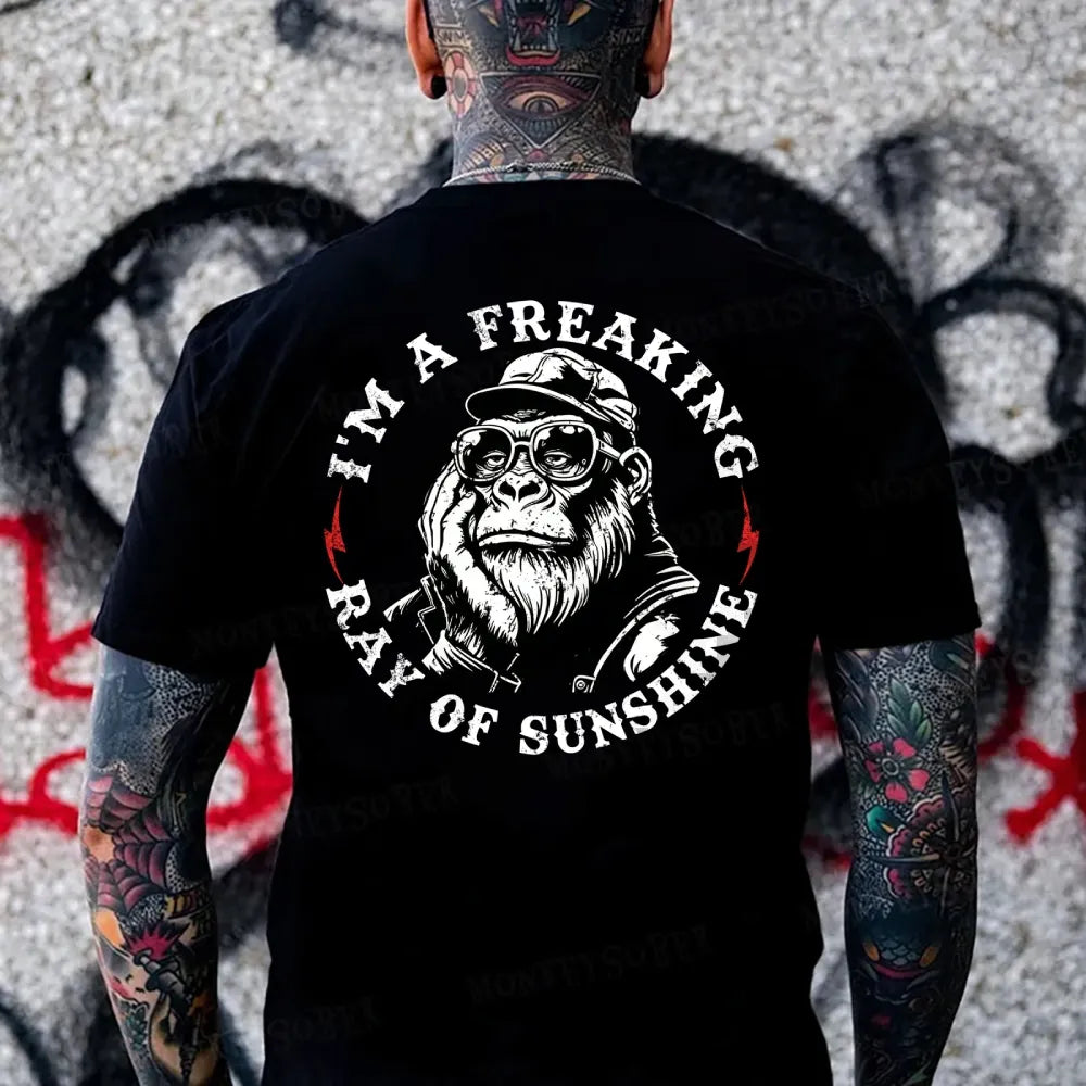I'm A Freaking Ray Of Sunshine Monkey T-shirt