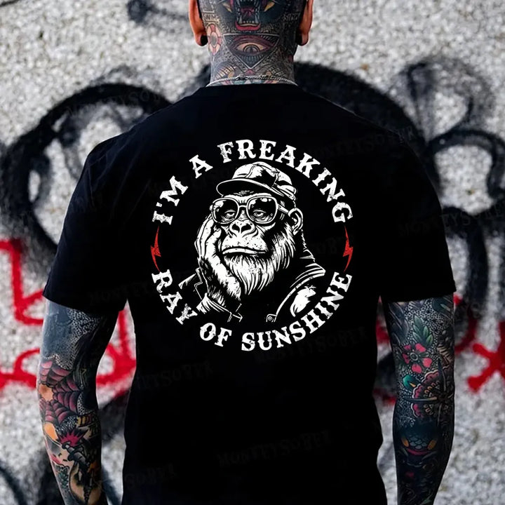 I'm A Freaking Ray Of Sunshine Monkey T-shirt