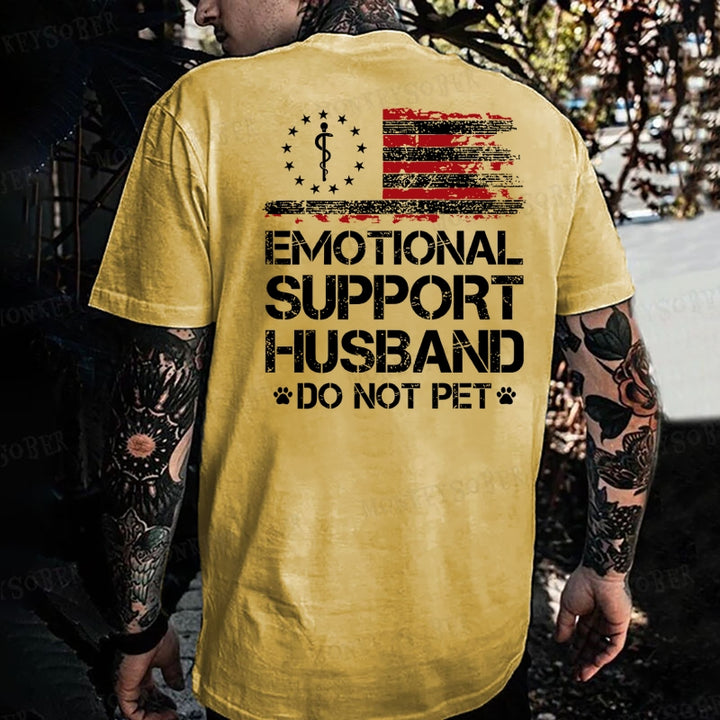 Emotional Support Husband Do Not Pet  Monkey T-shirt