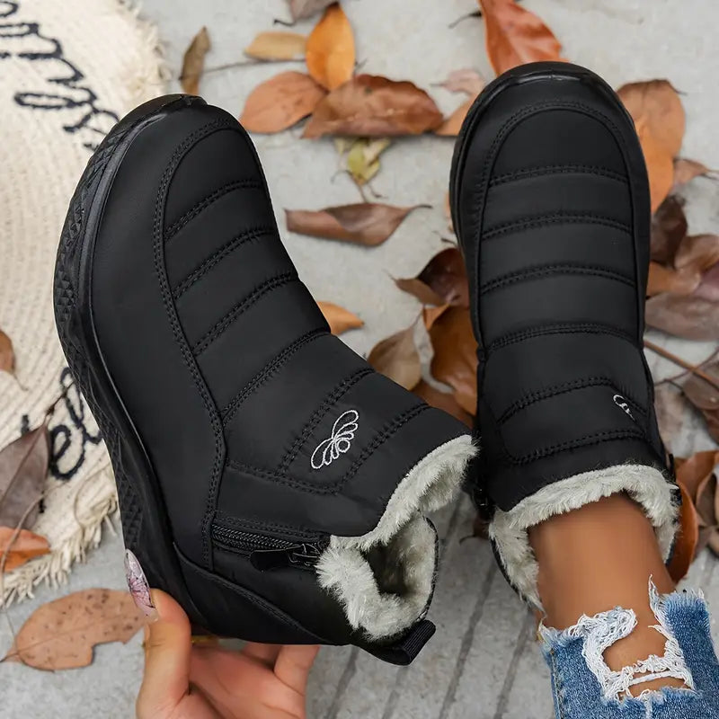 Women's Insulated Snow Boots – Waterproof, Non-Slip & Fur Lined | Comfortable Warm Winter Shoes for Mature Women