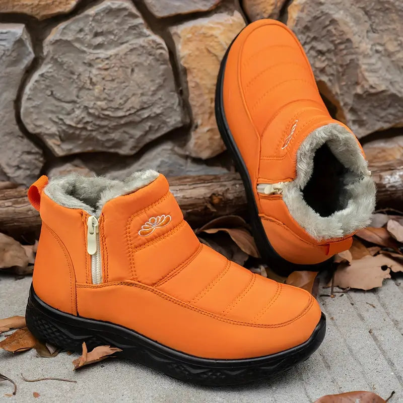 Women's Insulated Snow Boots – Waterproof, Non-Slip & Fur Lined | Comfortable Warm Winter Shoes for Mature Women