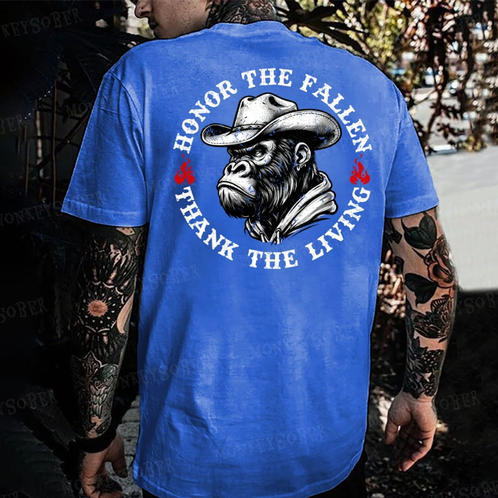 Honor The Fallen Thank The Living Monkey T-shirt