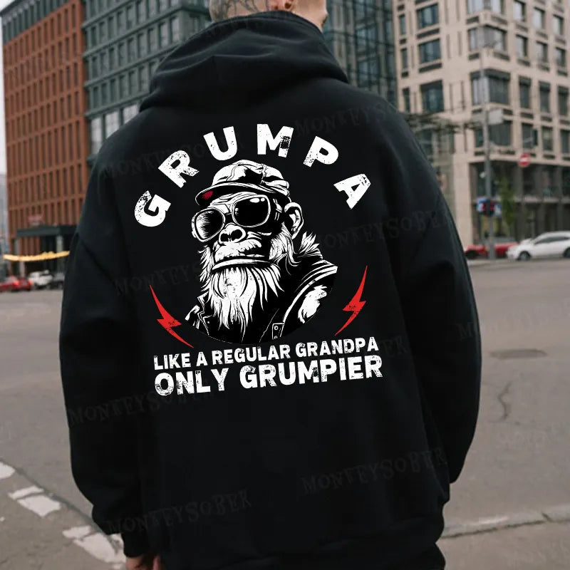 Grumpa Like A Regular Grandpa Only Grumpier Funny Monkey Hoodies