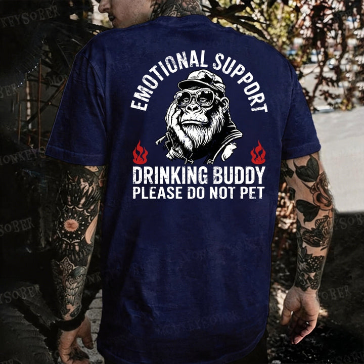 Emotional Support Husband Do Not Pet Monkey T-shirt