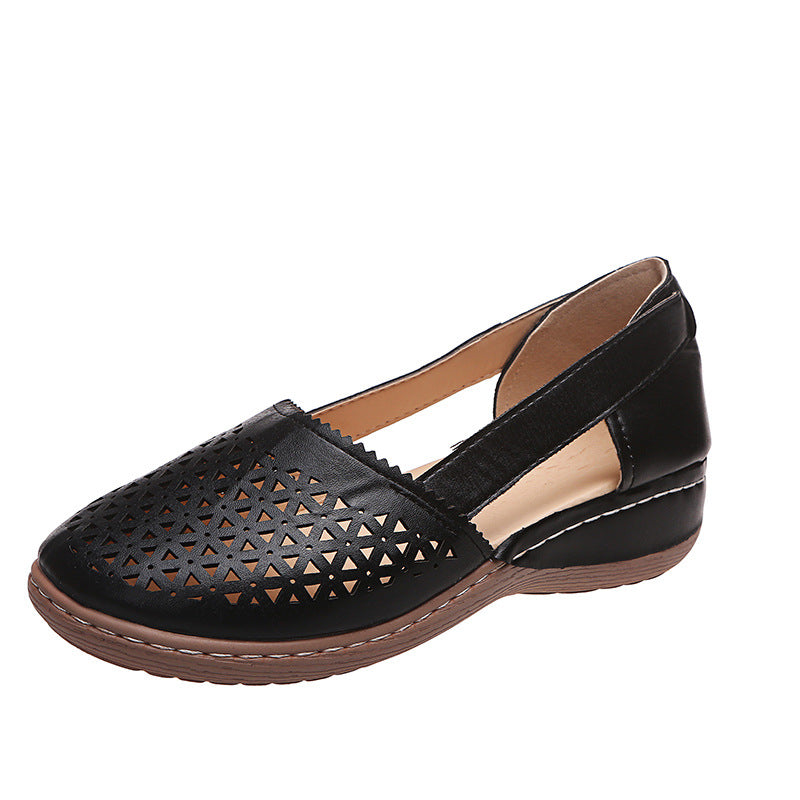 Women's Breathable Cutout Comfort Shoes – Lightweight Slingback Walking Flats