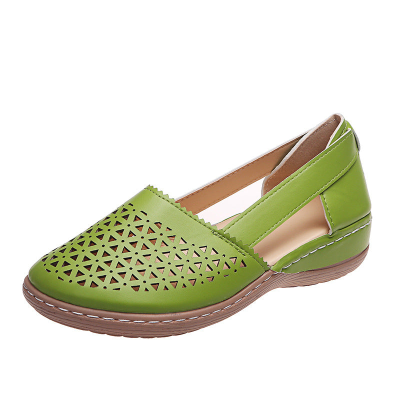 Women's Breathable Cutout Comfort Shoes – Lightweight Slingback Walking Flats