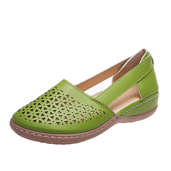 Women's Breathable Cutout Comfort Shoes – Lightweight Slingback Walking Flats
