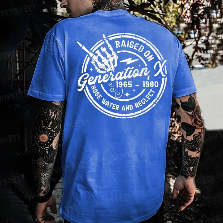 Raised On Generation X 1965 – 1980 Hose Water And Neglect Monkey T-shirt