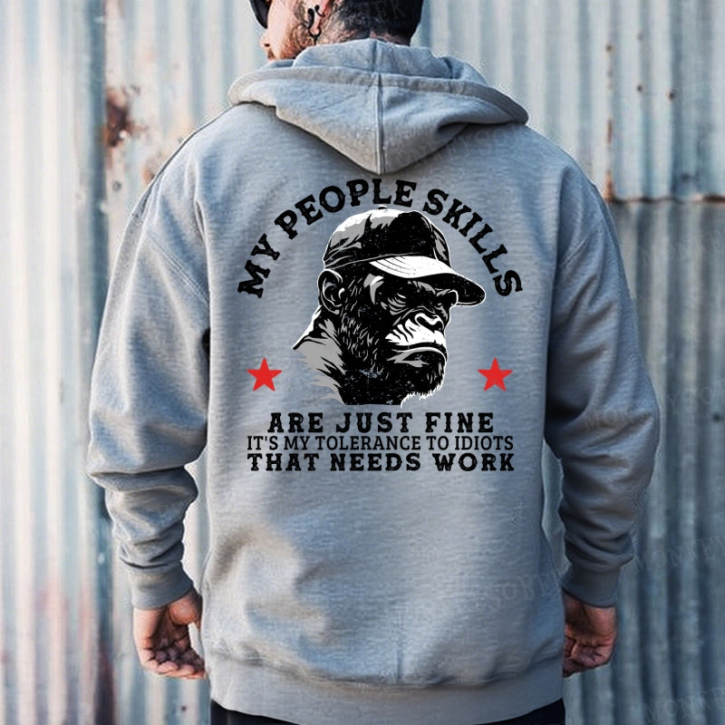 My People Skills Are Just Fine It's My Tolerance To Idiots That Needs Work Hoodies
