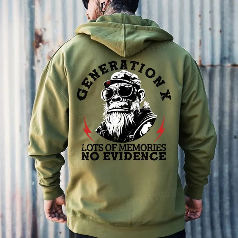 Generation X Lots Of Memories No Evidence Hoodies