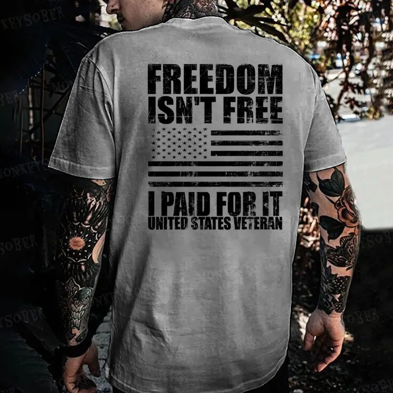 Freedom Isn't Free I Paid For It United States Veteran Monkey T-shirt