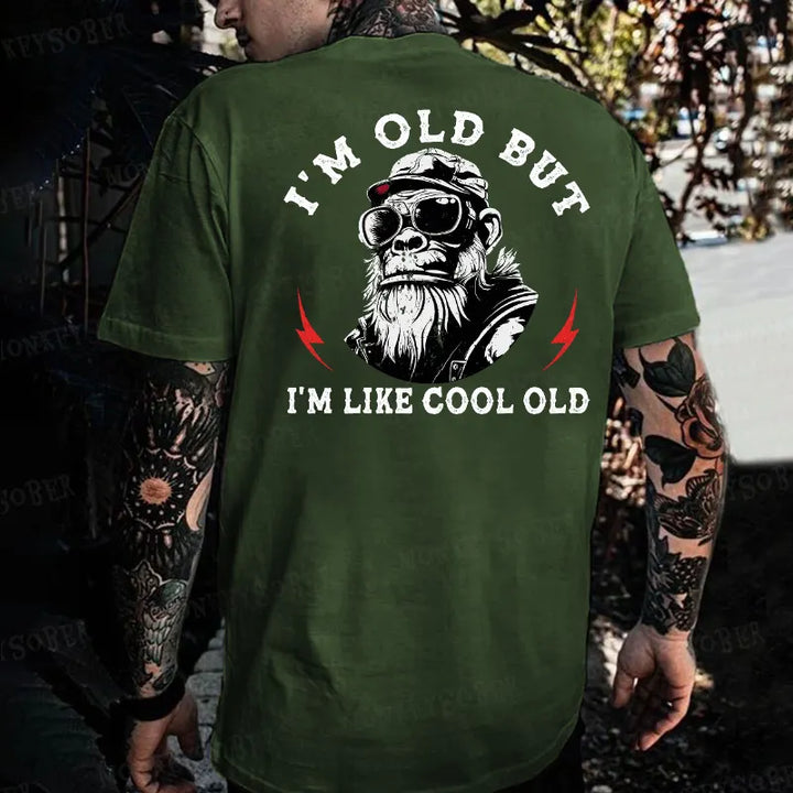 I'm Old But I'm Like Cool Old Funny Gift Monkey T-shirt