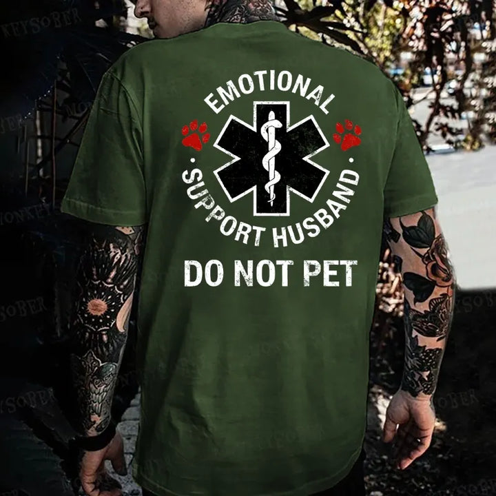 Emotional Support Husband Do Not Pet Monkey T-shirt