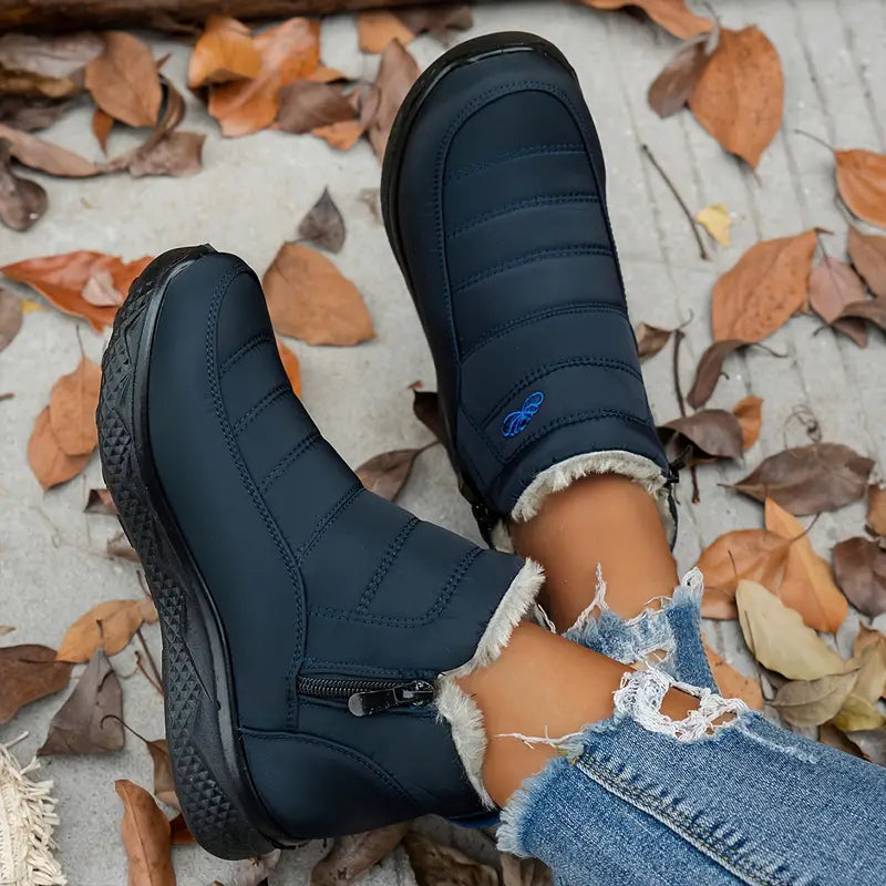 Women's Insulated Snow Boots – Waterproof, Non-Slip & Fur Lined | Comfortable Warm Winter Shoes for Mature Women