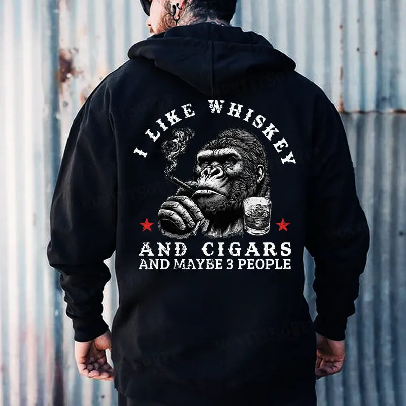 I Like Whiskey And Cigars And Maybe 3 People Hoodies