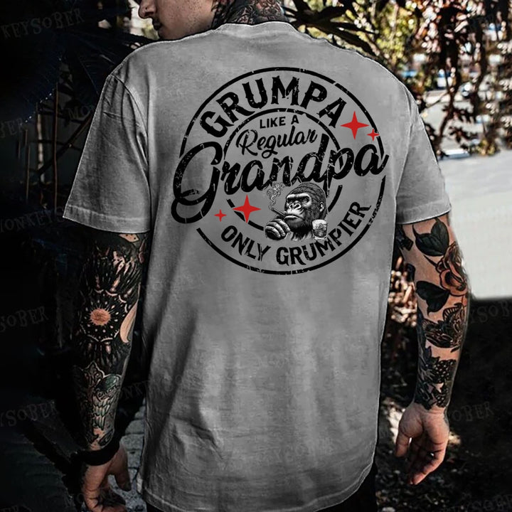 Grumpa Like A Regular Grandpa Only Grumpier Monkey T-shirt