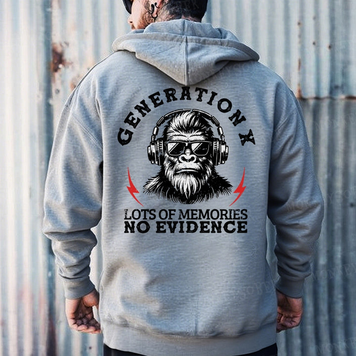 Generation X Lots Of Memories No Evidence Hoodies