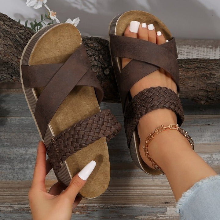 Women's Retro Braided Comfort Sandals – Lightweight Comfort Summer Slippers