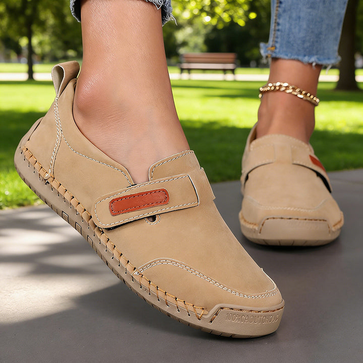 Women's Vintage Hand-Stitched Walking Shoes – Comfortable Casual Everyday Shoes